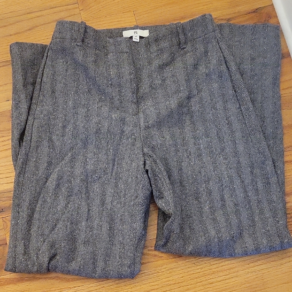 Banana Republic Women's Charcoal Striped Dress Pants NWOT